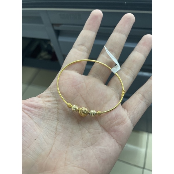 GELANG EMAS ASLI FASHION DIOR KADAR 375/8K LOTUS GOLD