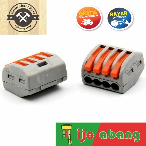 Konektor Sambungan Terminal Kabel Listrik 4 pin Block Connector Plug-in Wire Electricity Electrical Electronik Save Pengaman Pencegah Korsleting