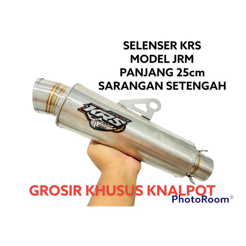 Selenser Knalpot Racing KRS Model Jrm panjang 25cm silencer murah