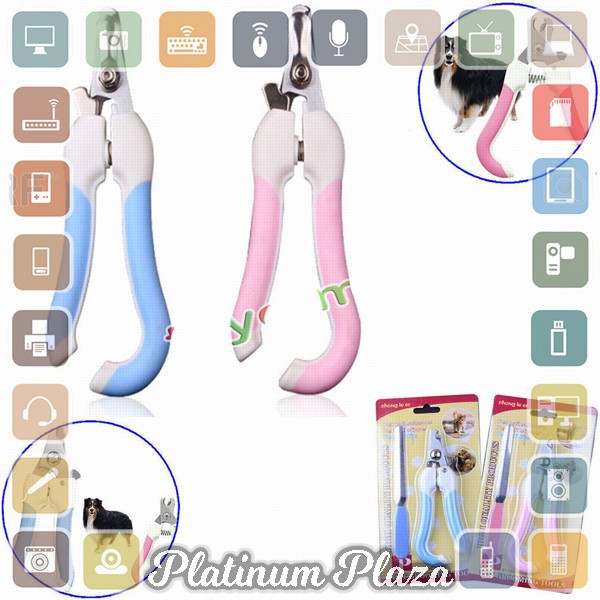 YZHTBRUSH Gunting Kuku Anjing Kucing Kelinci Stainless Steel - 5X - Blue`EU09KV-