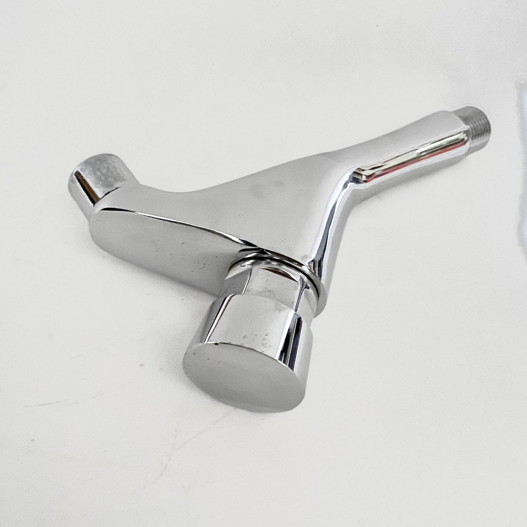 Keran air Tembok Pencet Long Kuningan TM14-Kran air Tembok Wastafel Tekan Push Auto Off Otomatis Off Brass Basin Faucet Tap