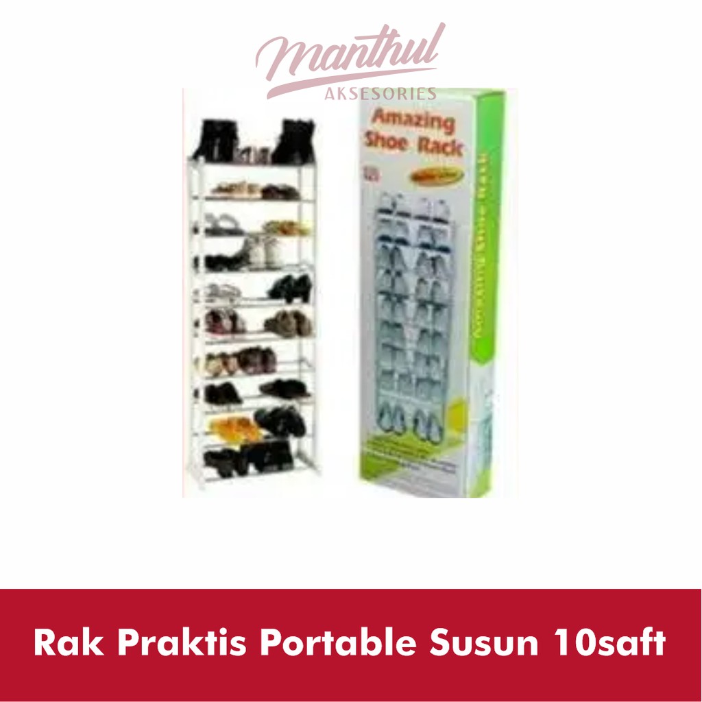 Rak Praktis Portable Susun 10saft