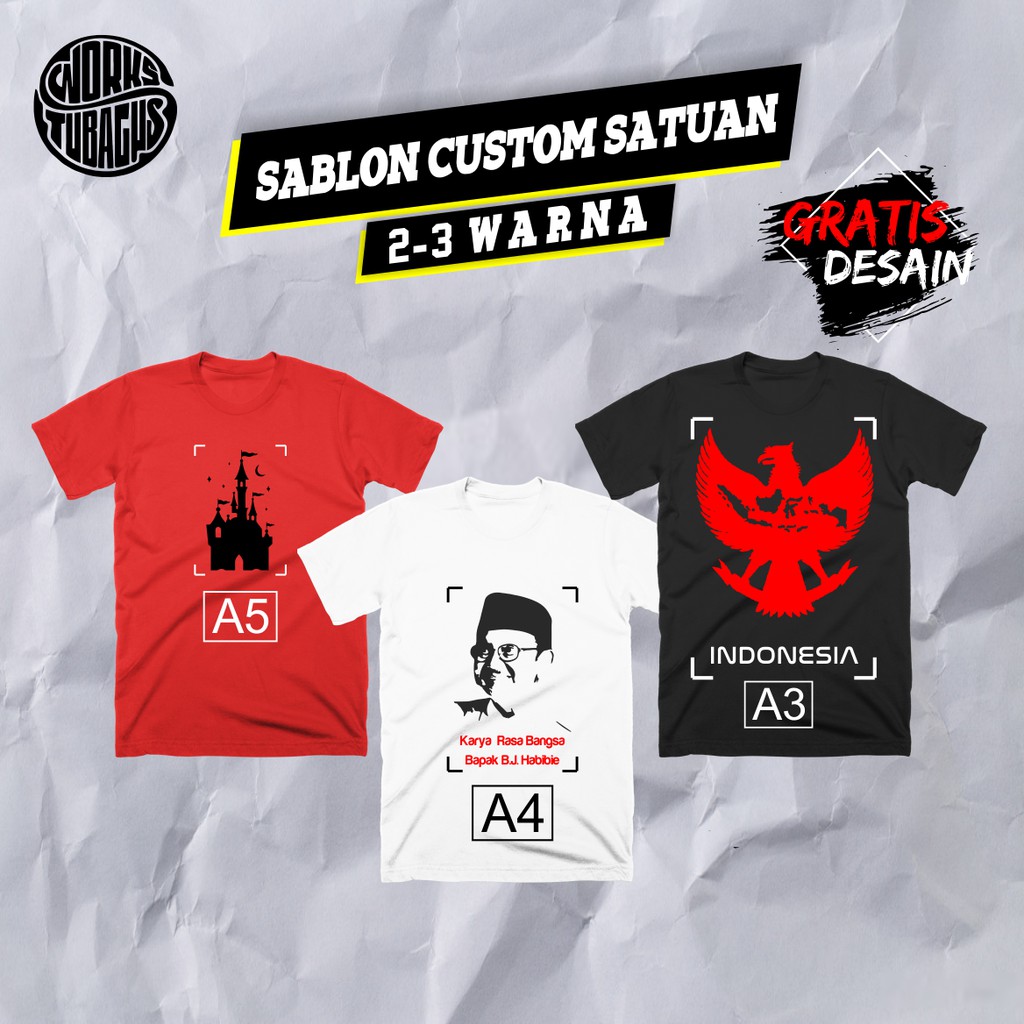 Kaos Sablon Satuan Polyflex Katun Combed 30s Soft Shopee Kaos Sablon Satuan Polyflex Katun Combed 30s Soft Shopee