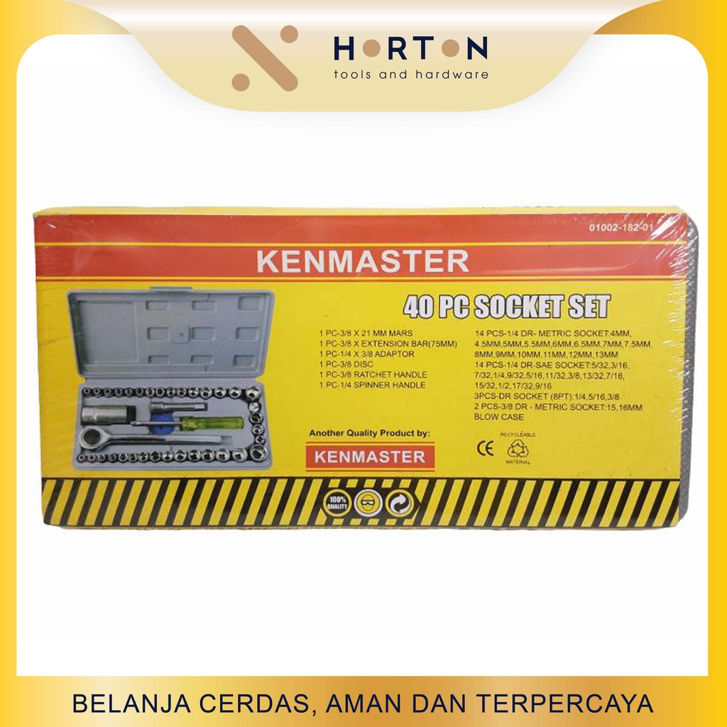Kunci Sok Set 40 Pcs Box Kenmaster