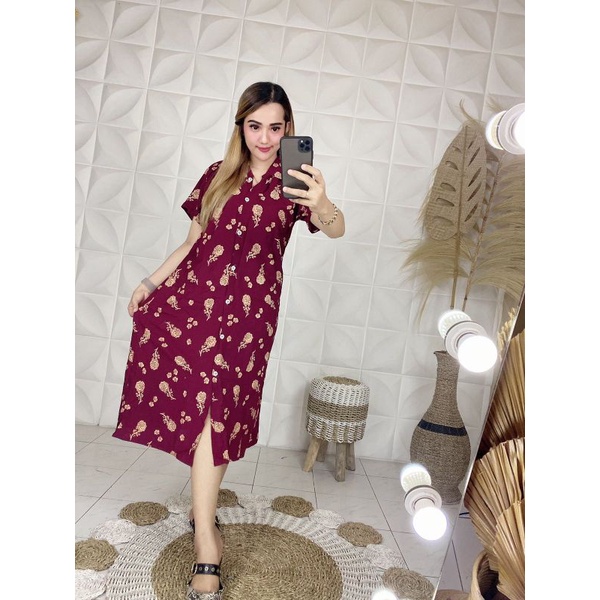 DASTER ANDIN MOTIF BUNGA //DASTER ANDIN FULL KANCING//DASTER VIRAL//DASTER BUSUI//DASTER BUMIL//DAST