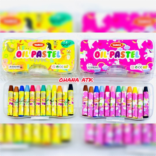 

Crayon Sedang Krayon Vanco Oil Pastel 12 colours