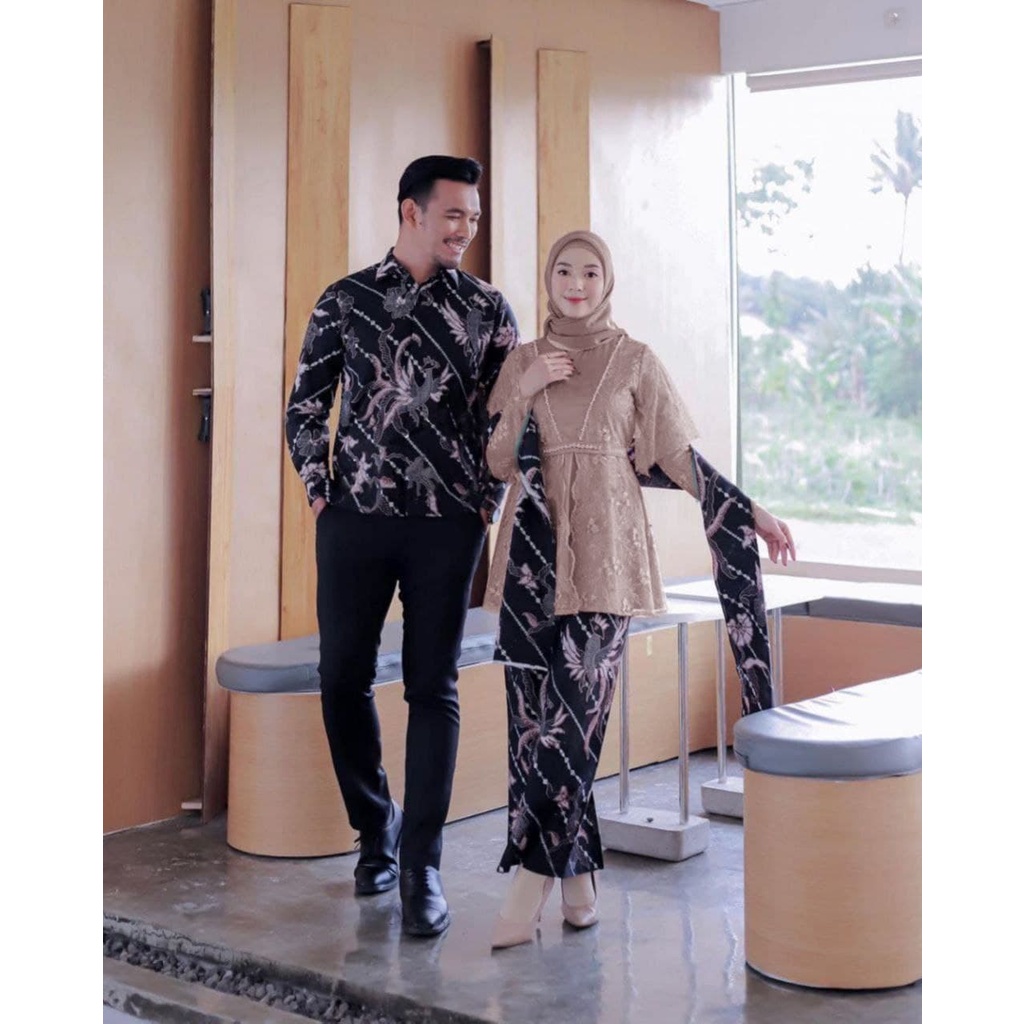 Kebaya Couple Modern Kebaya Tunangan Lamaran Wisuda Maura Couple - Sania Ruffle Batik Couple CP DEVINDA DNT Garansi Termurah Shopee Kebaya Couple, Kebaya Wisuda, Kebaya Tunangan - WIDBATIK