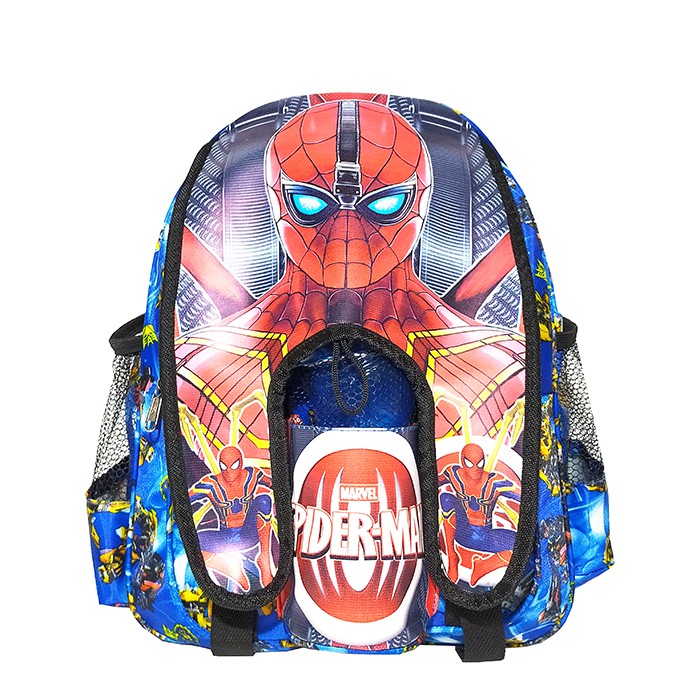 Tas Ransel anak Laki-laki Sekolah TK / SD karakter SPIDERMAN TERMURAH FREE BOTOL !!