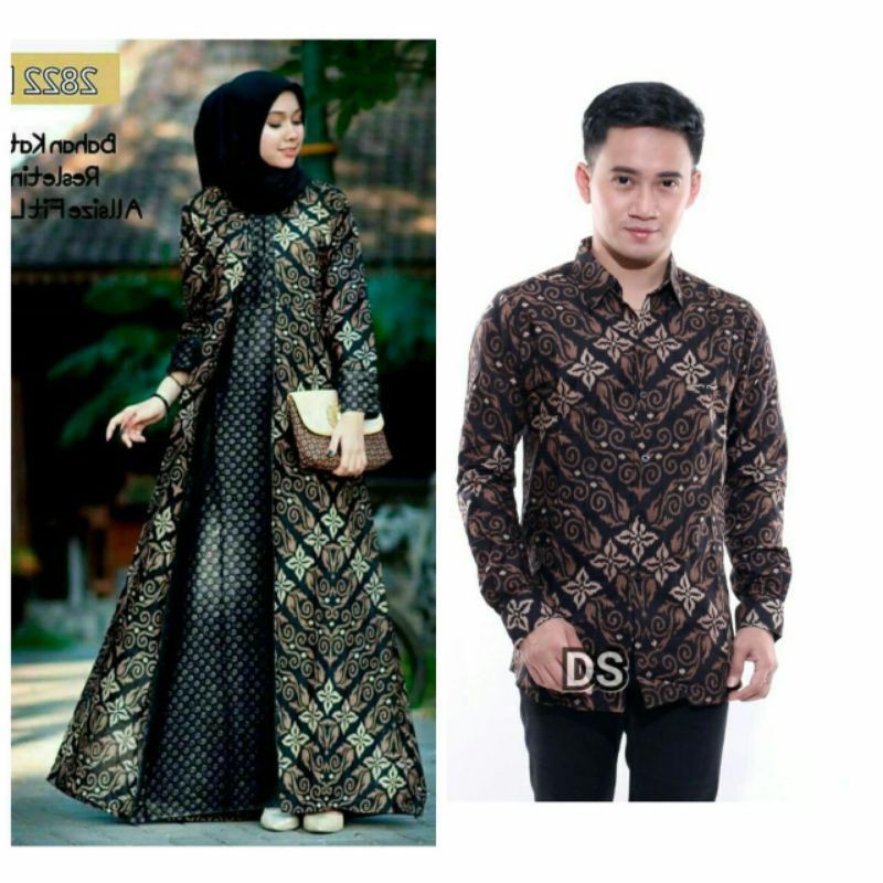 COUPLE GAMIS BATIK CARDY SARIMBIT BATIK GAMIS BATIK KEMEJA BATIK