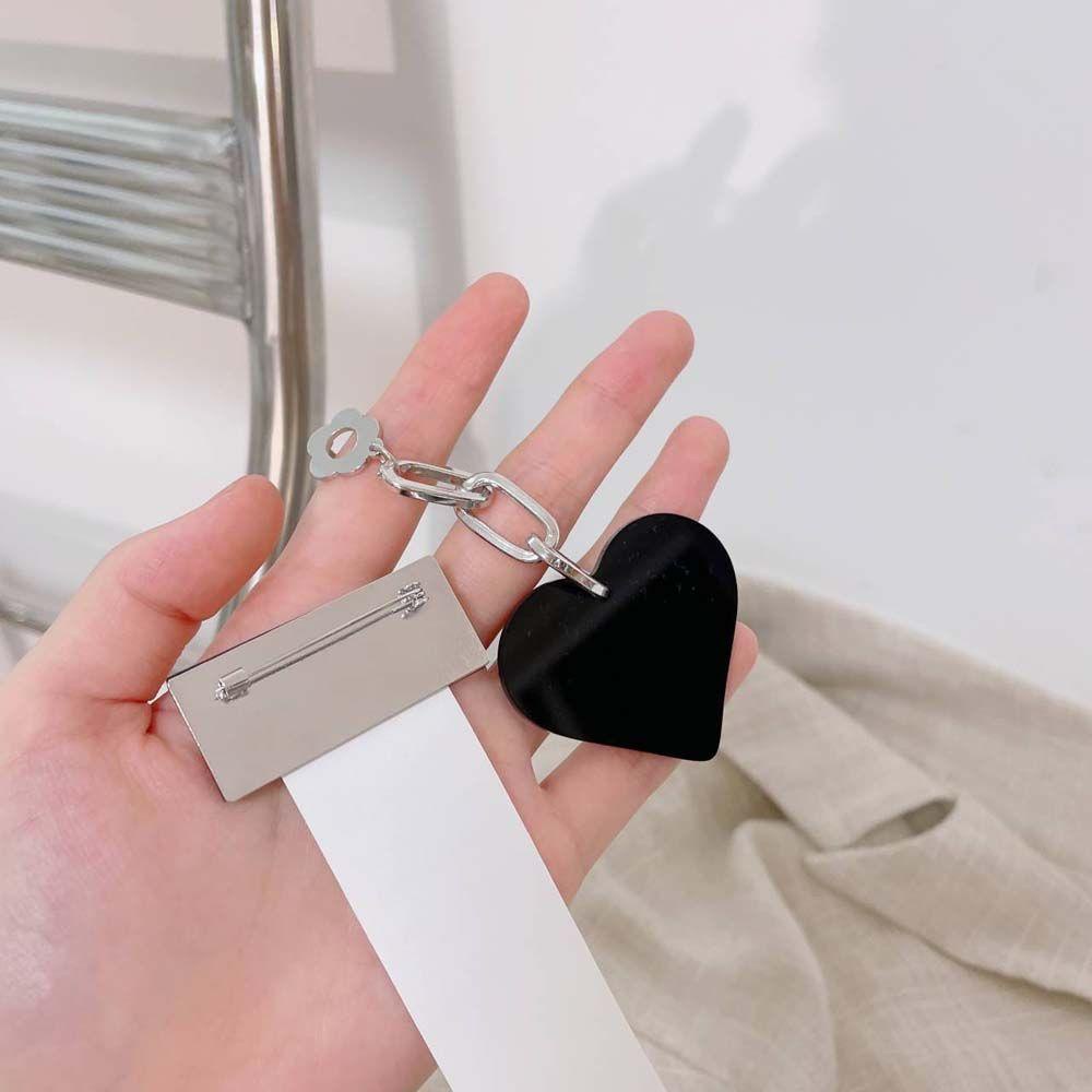 Agustina Cinta Hati Bros Setelan Dekorasi Retro Wanita Perempuan Perhiasan Paduan Tidak Teratur Gaya Korea Bros