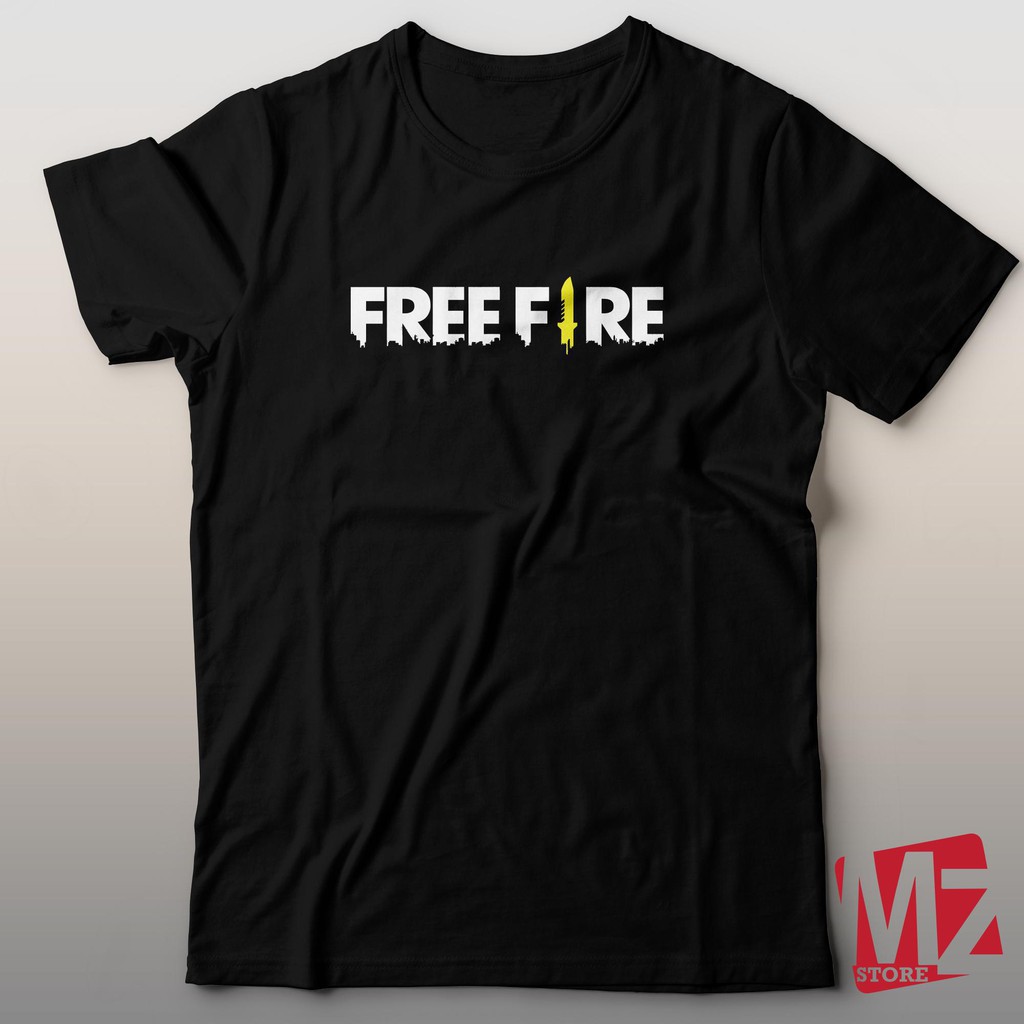 Kaos T Shirt Katun Lengan Pendek Gambar Free Fire Battlegrounds Shopee Indonesia
