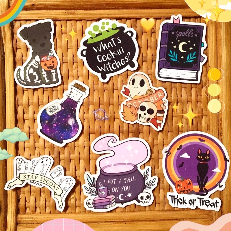 

witches decorative stickers / halloween stiker set