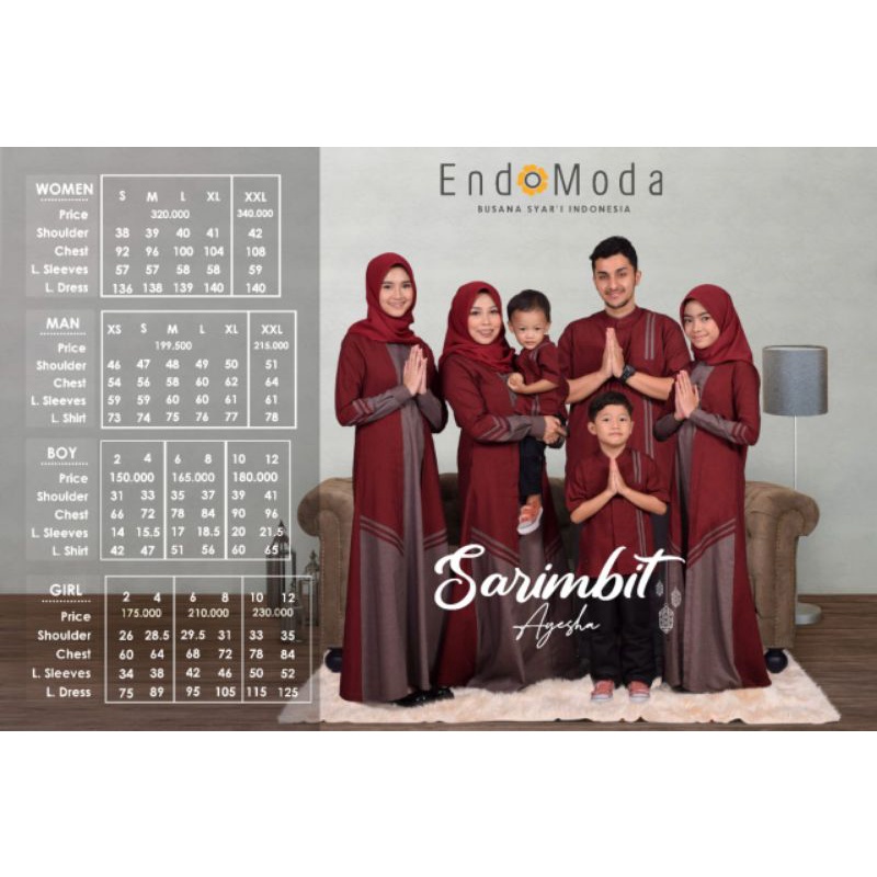 Sarimbit Endomoda Ayesha Maroon