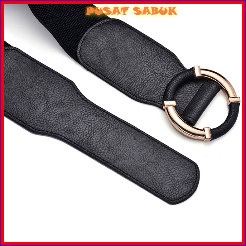 Belt Gesper Sabuk Wanita Obi Besar Karet Women Ikat Pinggang Fashion Elastis Korea Cewek Cantik Oby Jumbo Hitam Kekinian Mewah Impor Murah Grosir Corset Gasper Pesta Korset Ekslusif Gratis Ongkir Cod Jakarta Surabaya