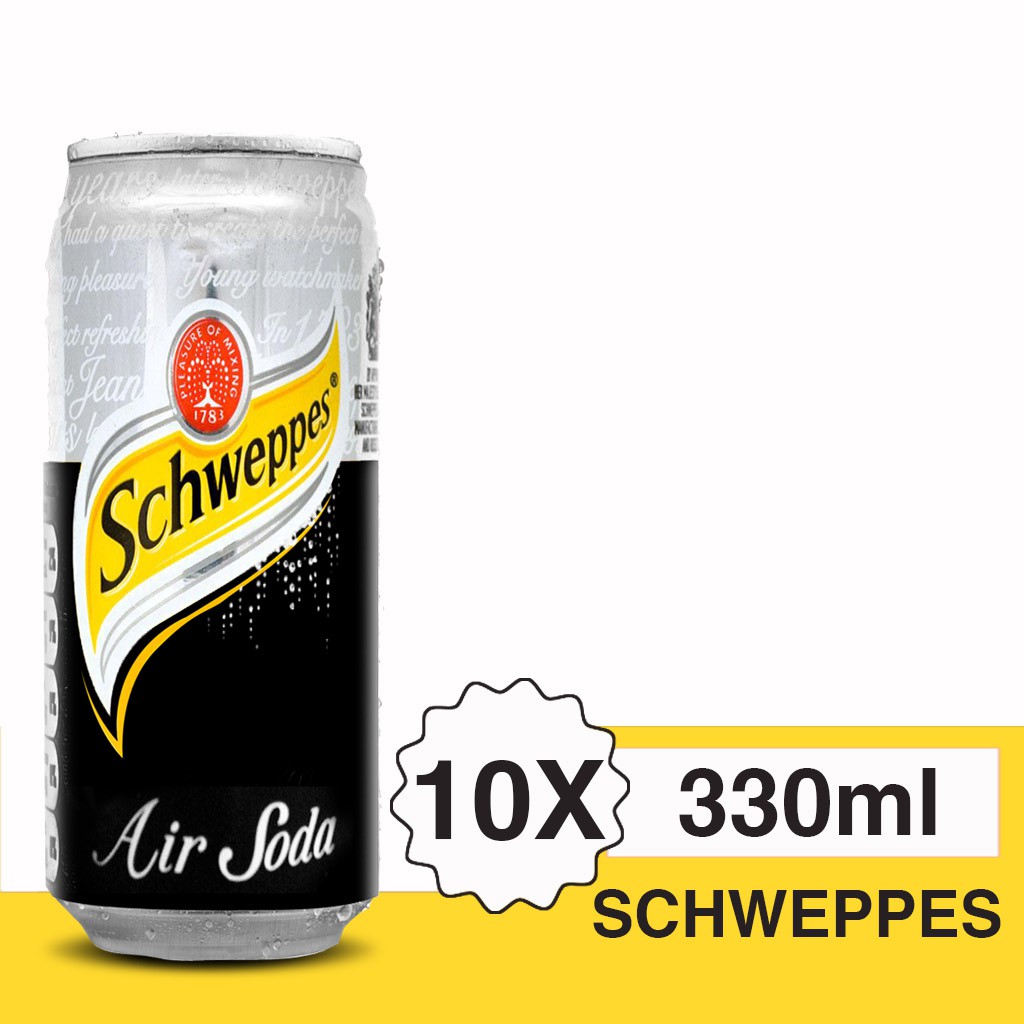 

SCHWEPPES SODA WATER SLEEK CAN 330 ml (10 kaleng)