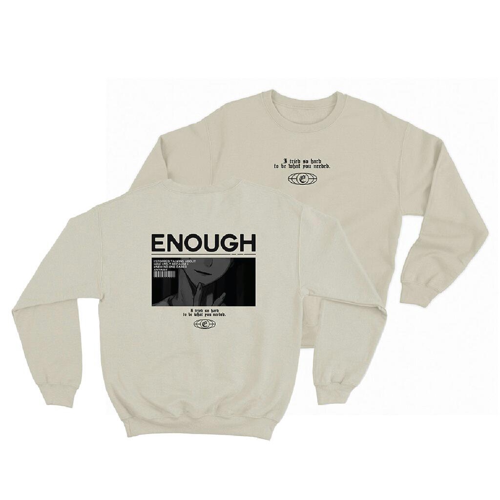 SWEATER UNISEX ENOUGH SIZE M - XXL / SWEATER UNISEX TEBAL