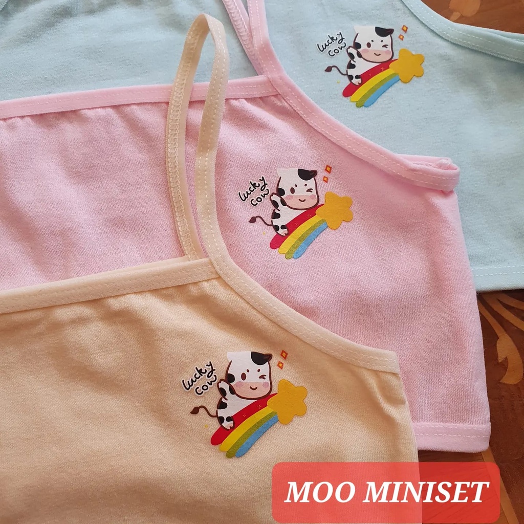 MOO MINISET PAKAIAN DALAM ANAK SD SMP REMAJA KATUN IMPORT NOT SOREX MOTIF LUCU