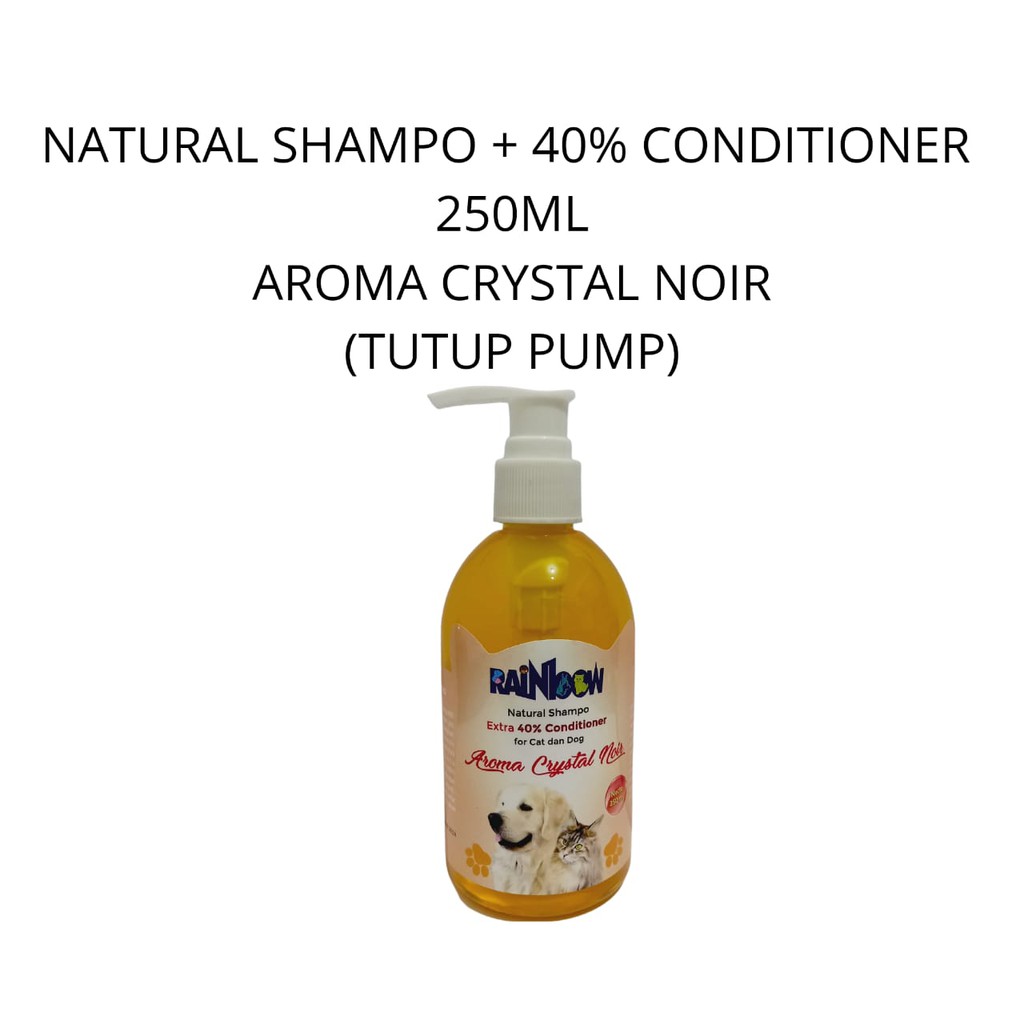 Rainbow Natural Shampo + 40% Conditioner Isi 250 ML Tutup Pump