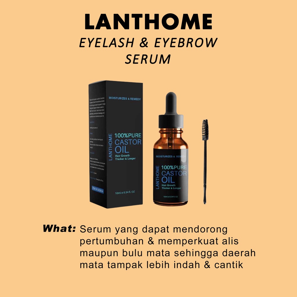 Lanthome Eyelash &amp; Eyebrow Growth Serum Penumbuh Bulu Mata dan Alis Pemanjang Bulu Mata Serum Alis Pelentik Bulu Mata