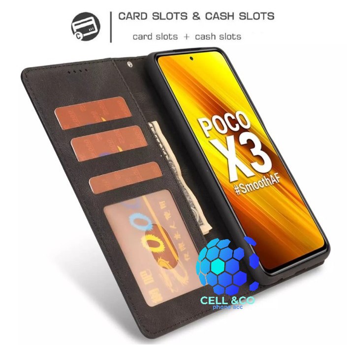 Flip cover XIAOMI POCO X3 Flip case buka tutup kesing hp casing flip case leather wallet