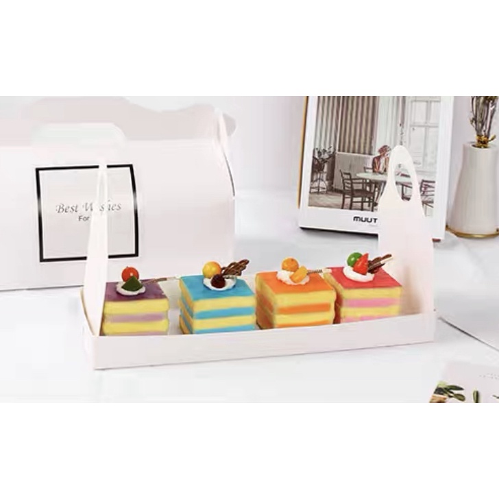 Kotak Kue bolu gulung roll cake Birthday Gabble Box hantaran PB 13