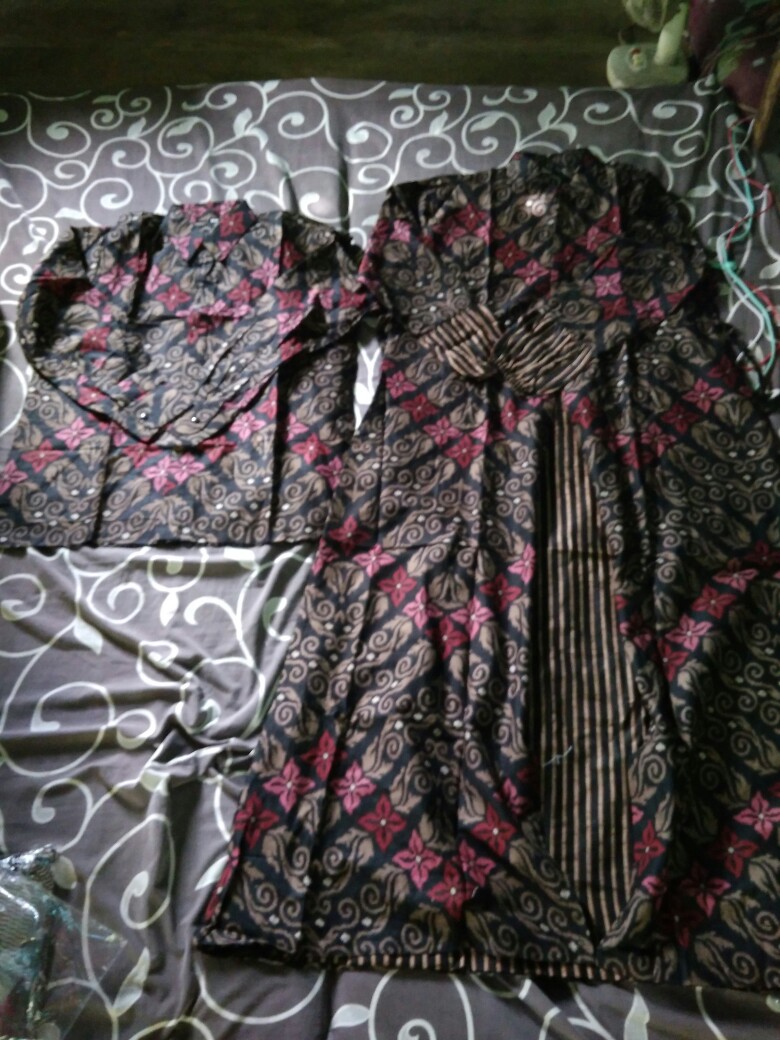 Batik Couple Keluarga Maura Couple Sania Ruffle Ori Ndoro Jowi Dnt - Standar/jumbo