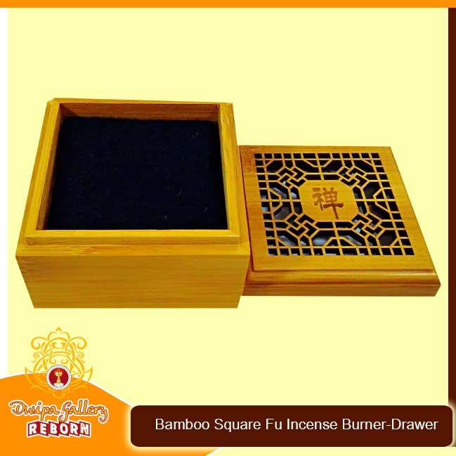 Bamboo Square Fu incense Burner-Drawer B