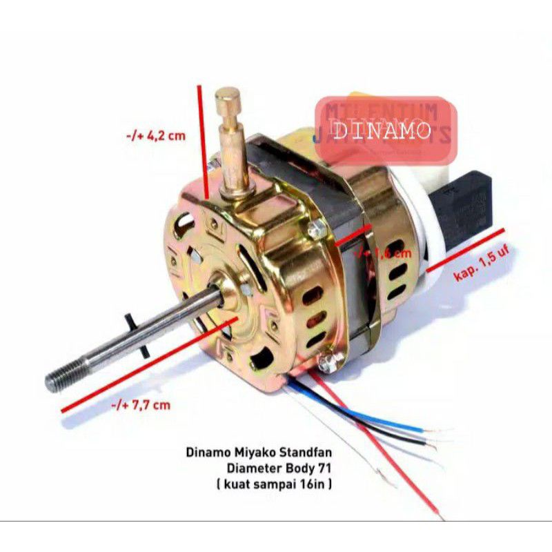 Dinamo Kipas Miyako Stanfan , Motor Kipas  , Stanfan  , Wallfan ,  Dinding Miyako  ,  AS   Pendek