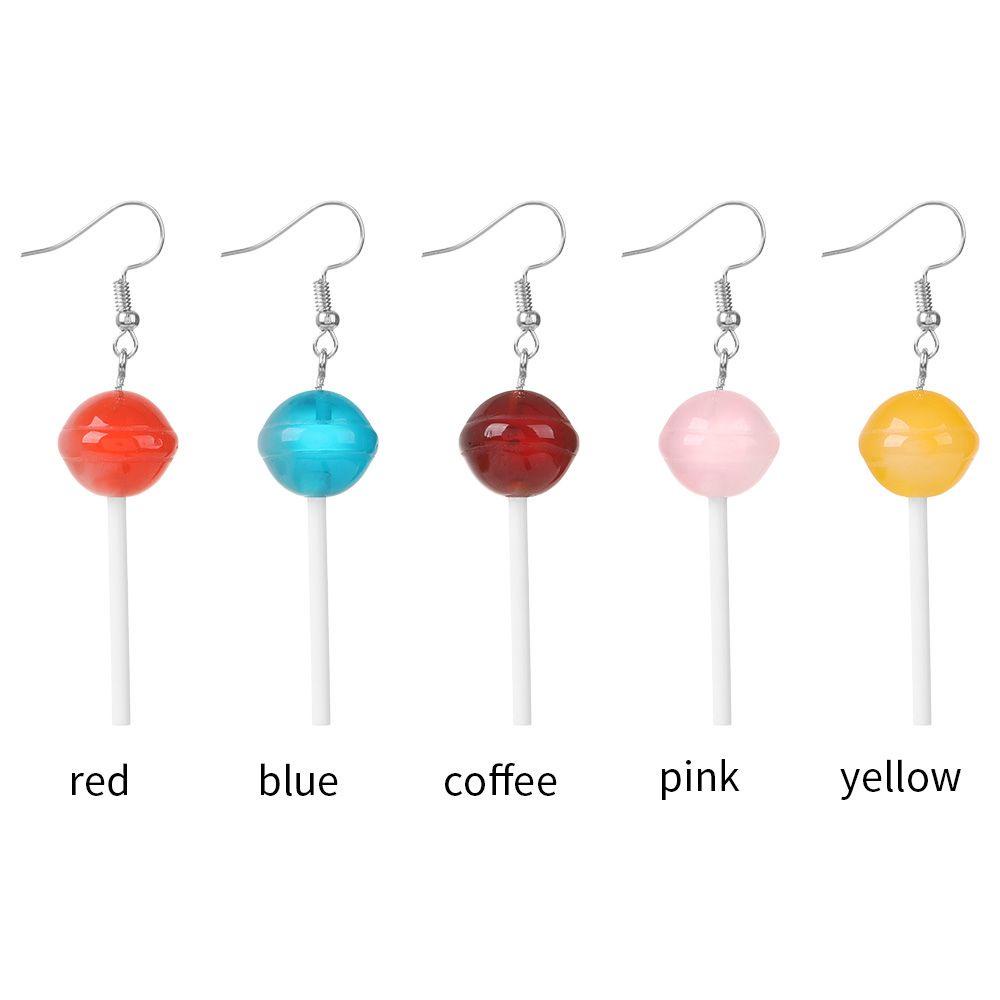 Solighter Lollipop Anting Gadis Resin Handmade Anting Makanan