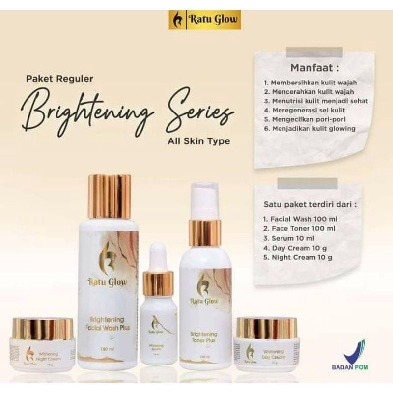 RATU GLOW SKINCARE PAKET BRIGHTENING &amp; ACNE ORIGINAL 100% PENCERAH WAJAH