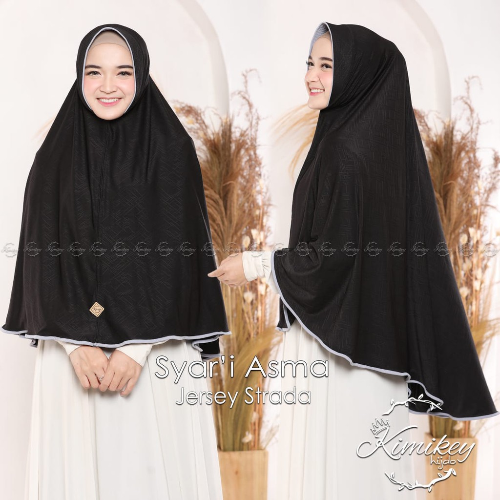 Jilbab Instan Jumbo list Syarí Azma  By Kimikey-HITAM