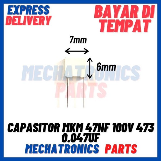 2PCS [PAS-9414] CAPASITOR MKM 47nF 100V METALIZEDPOLYESTER 473 0.047UF