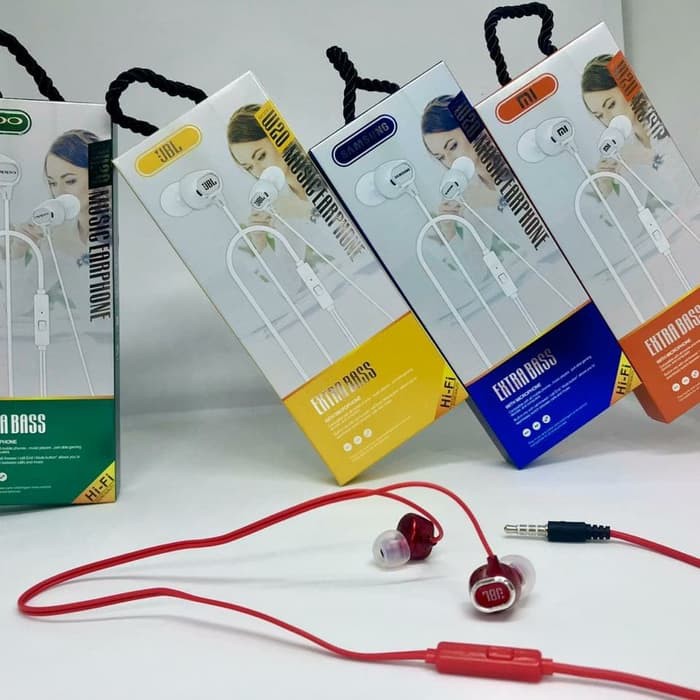 HANDSFREE OPPO JBL SAMSUNG XIAOMI W20 MUSIC EARPHONE