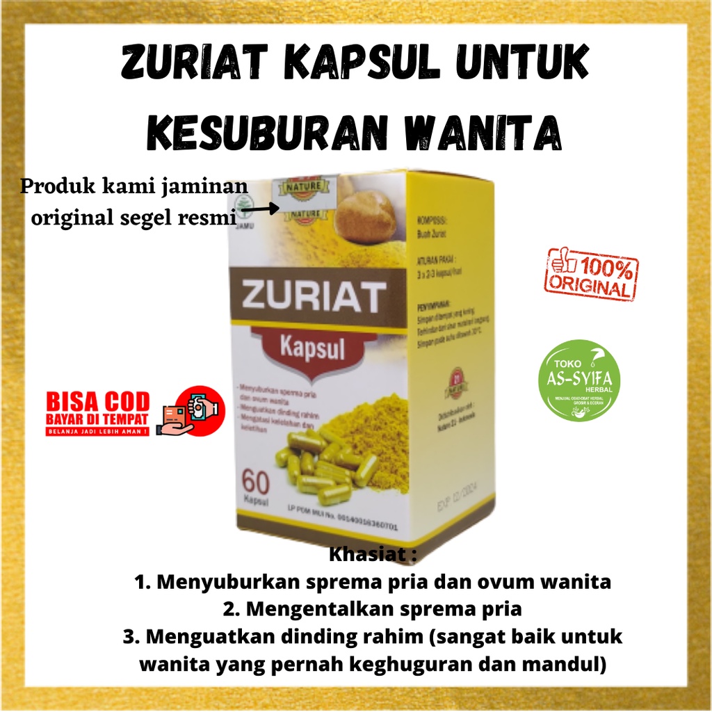 Kapsul Zuriat Promil Kesuburan herbal 21 / Kapsul Zuriat Herbal 21 / Buah Zuriat Kapsul