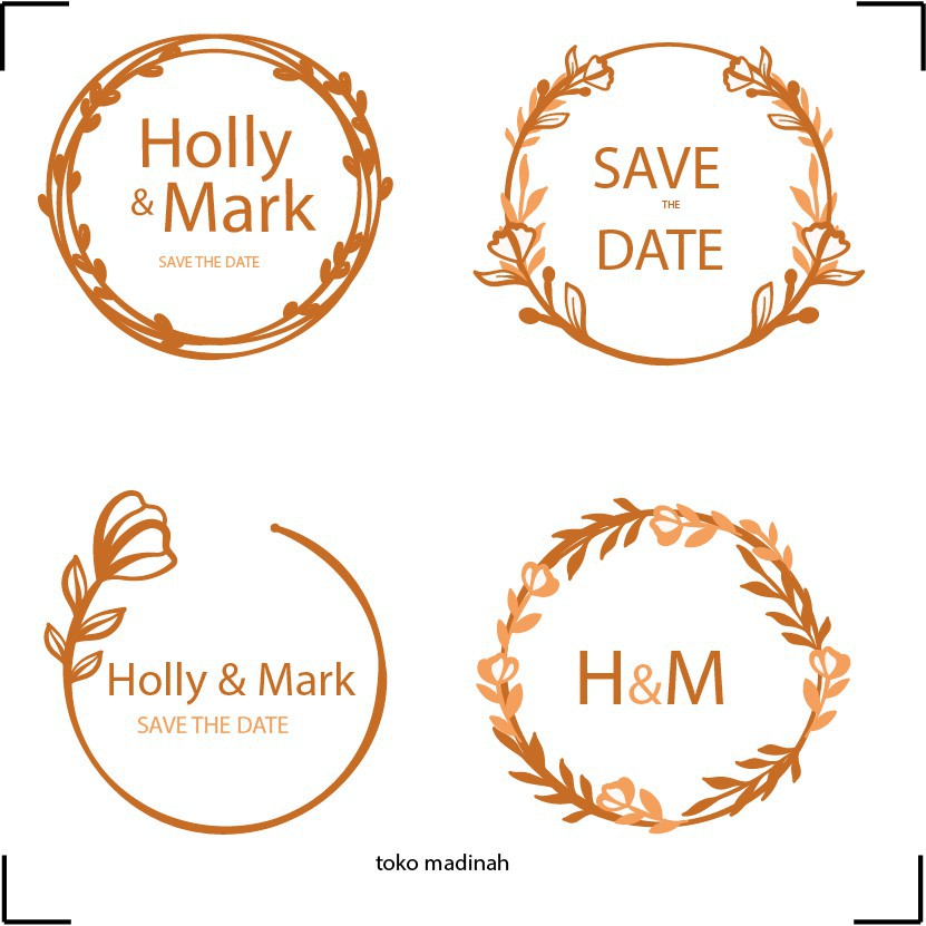 

Label Stiker bulat motif #7