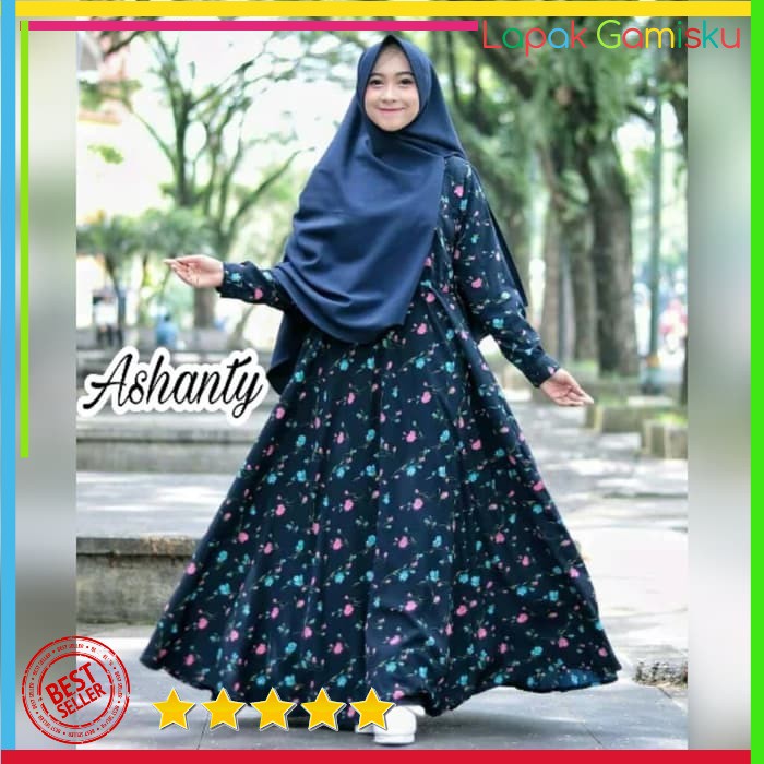 Ns FC Najibah Gamis Syar'i asdf Putih Benhur Abu Toska Navy Maroon Hujan