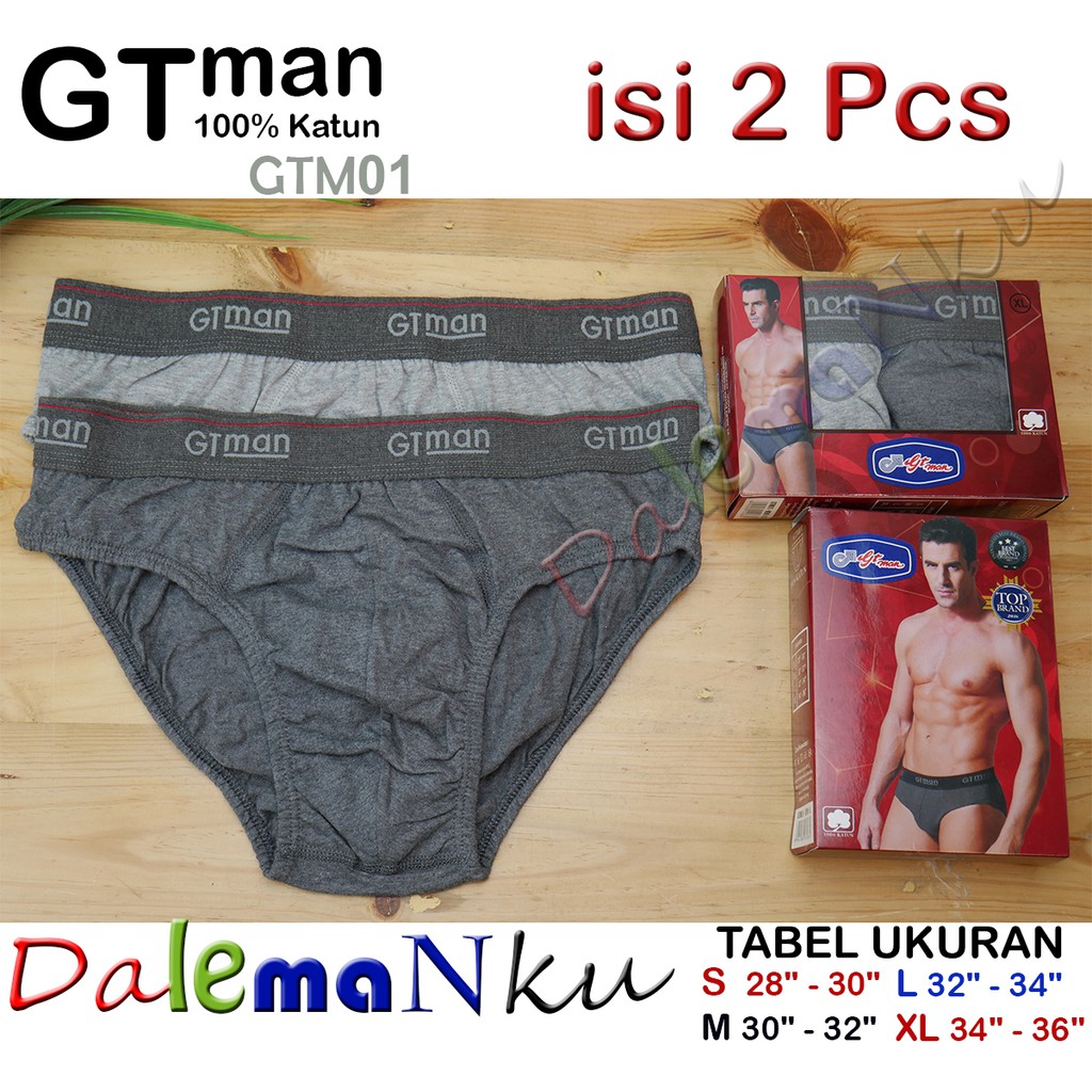 2 Helai celana Dalam Pria GT MAN GTM01 original