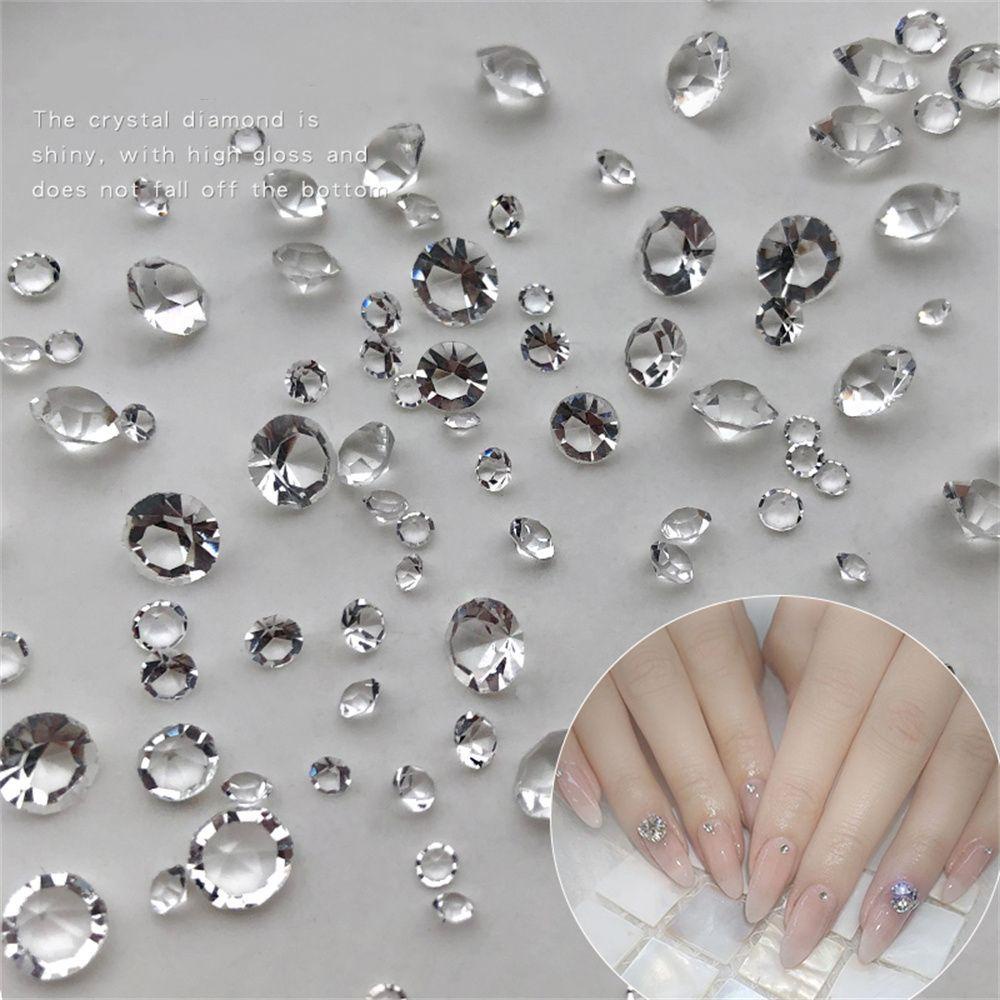 Top Nail Rhinestones DIY 3D Permata Manicure Nail Art Dekorasi