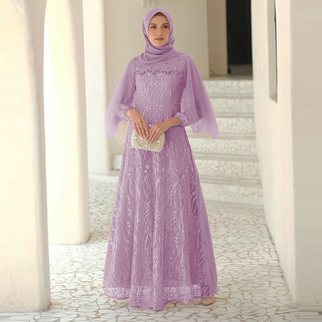 Produk Terbaru || ADA JUMBO | BATIK SOLO / Gamis Muslim Aretha / Maxi Brukat Selma Tulle Premium Murah Brokat Gamis Aretha LUNA DRESS BROKAT KOMBINASI / FASHION MUSLIM WANITA / GAMIS NADINE / BISA COD / GAMIS KONDANGAN KEBAYA MODERN TERBARU