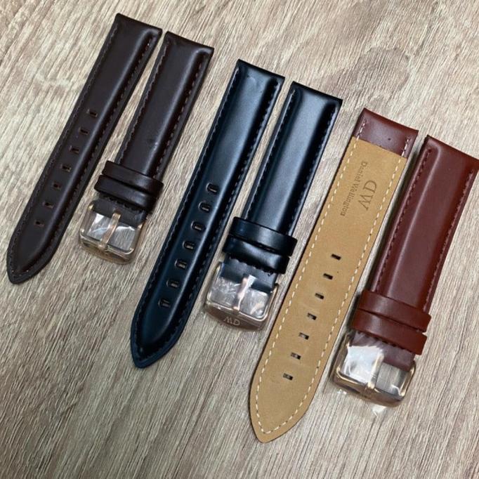 Tali Jam Kulit Dw Daniel Wellington Original Strap Free Buckle Bekel Terbaru