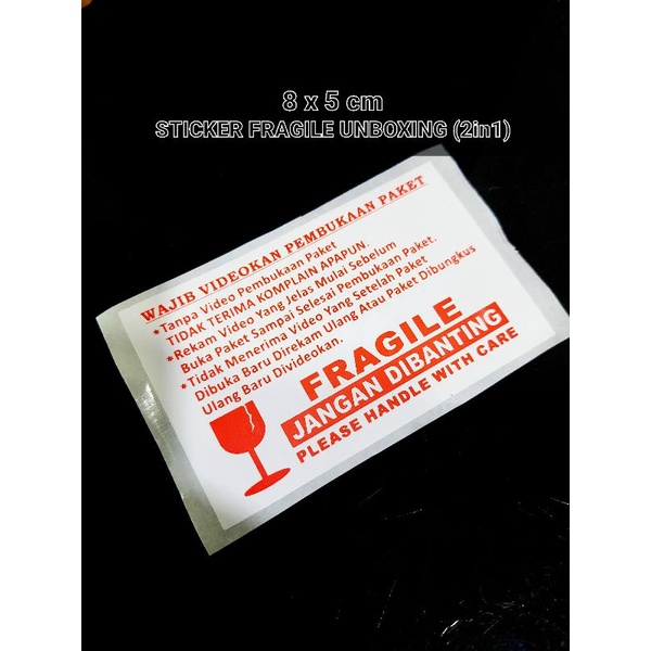 

STICKER FRAGILE UNBOXING (2in1)
