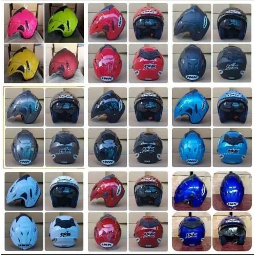 HELM SNI JP8 DOUBLE VISOR/ DUA KACA HELM CENTRO (BOX & BUBBLE)