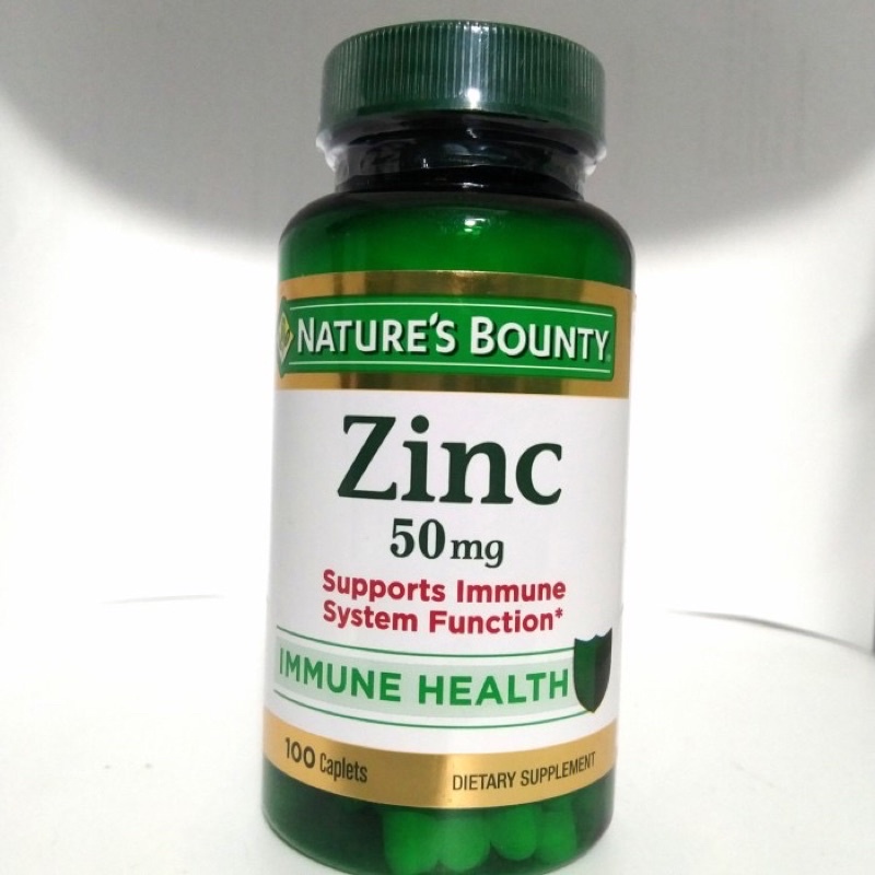 Natures Bounty Zinc 50mg immune Health - 100 caplets zinc 50 mg