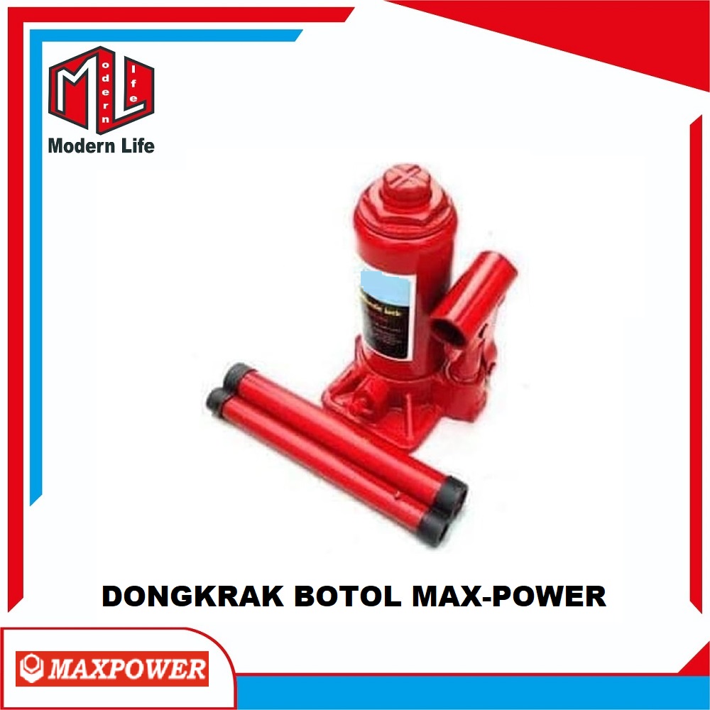 DONGKRAK BOTOL 6 TON / DONGKRAK MOBIL 6 TON / HYDRAULIC JACK MAXPOWER