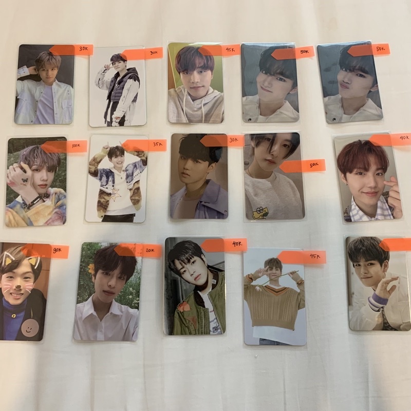 photocard yoshi, taeil, junkyu, jisung nabi & mfal, seungmin, jaehyuk, doyoung