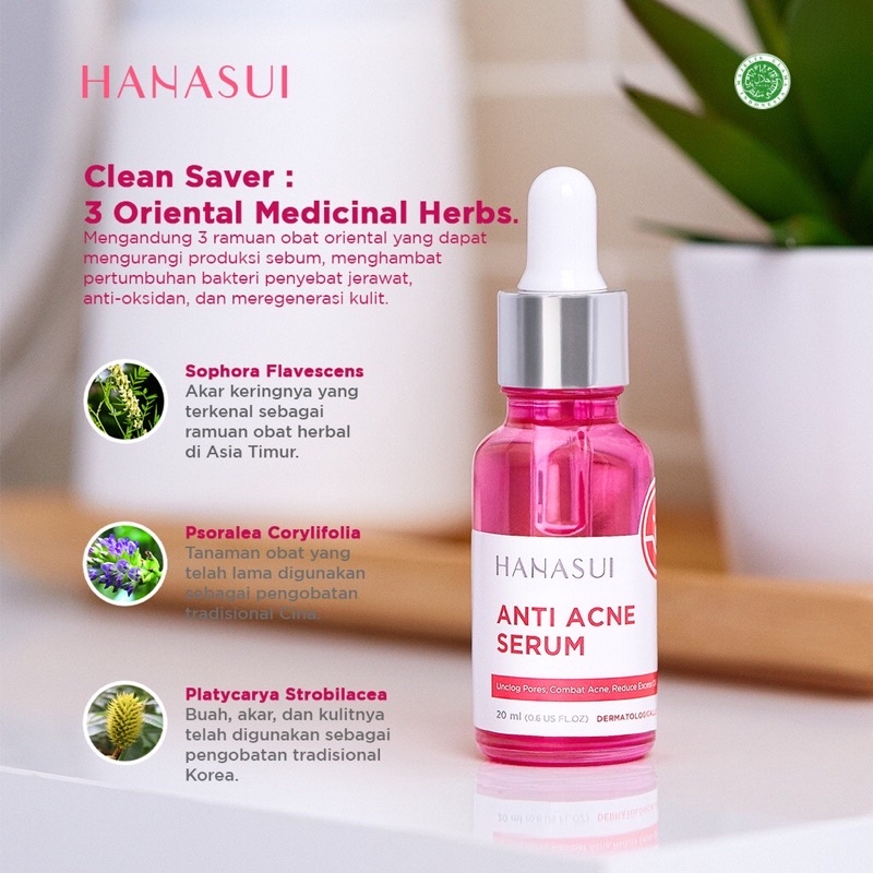 (BISA COD) HANASUI ANTI ACNE SERUM NEW LOOK &amp; IMPROVED FORMULA