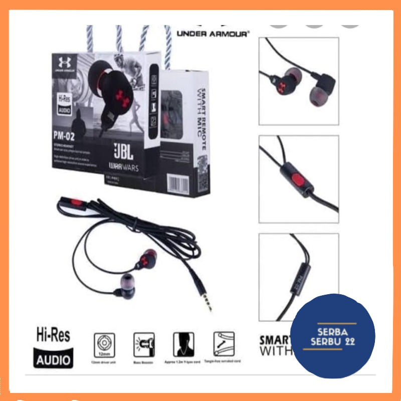 HEADSET J PM02 HANDSFREE PM02 EARPHONE HIGHT QUALITY MEGA BASS