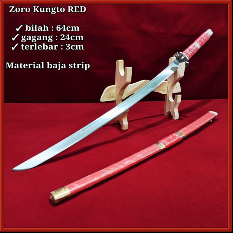 COSPLAY ANIME!!! Katana Sandaikitetsu samurai roroana zoro anime onepiece Full Varian warna