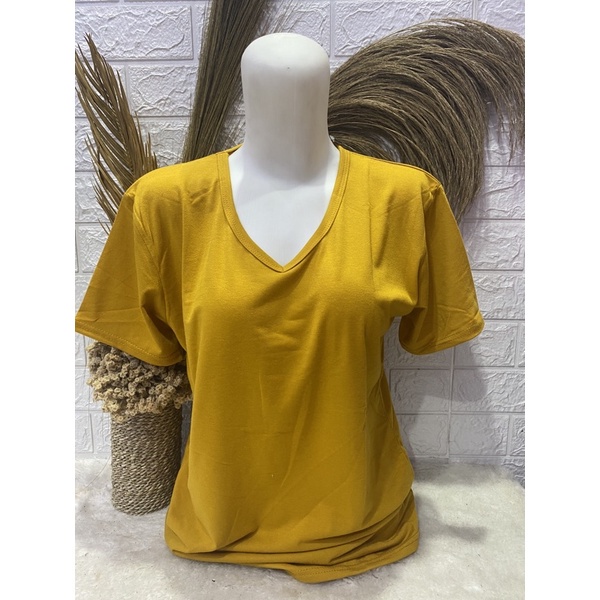 Kaos Atasan Wanita size Jumbo V neck XXL, XXXL  Atasan Jumbo polos   Kaos V Neck Polos Jumb  Kaos Polos Pendek Wanita