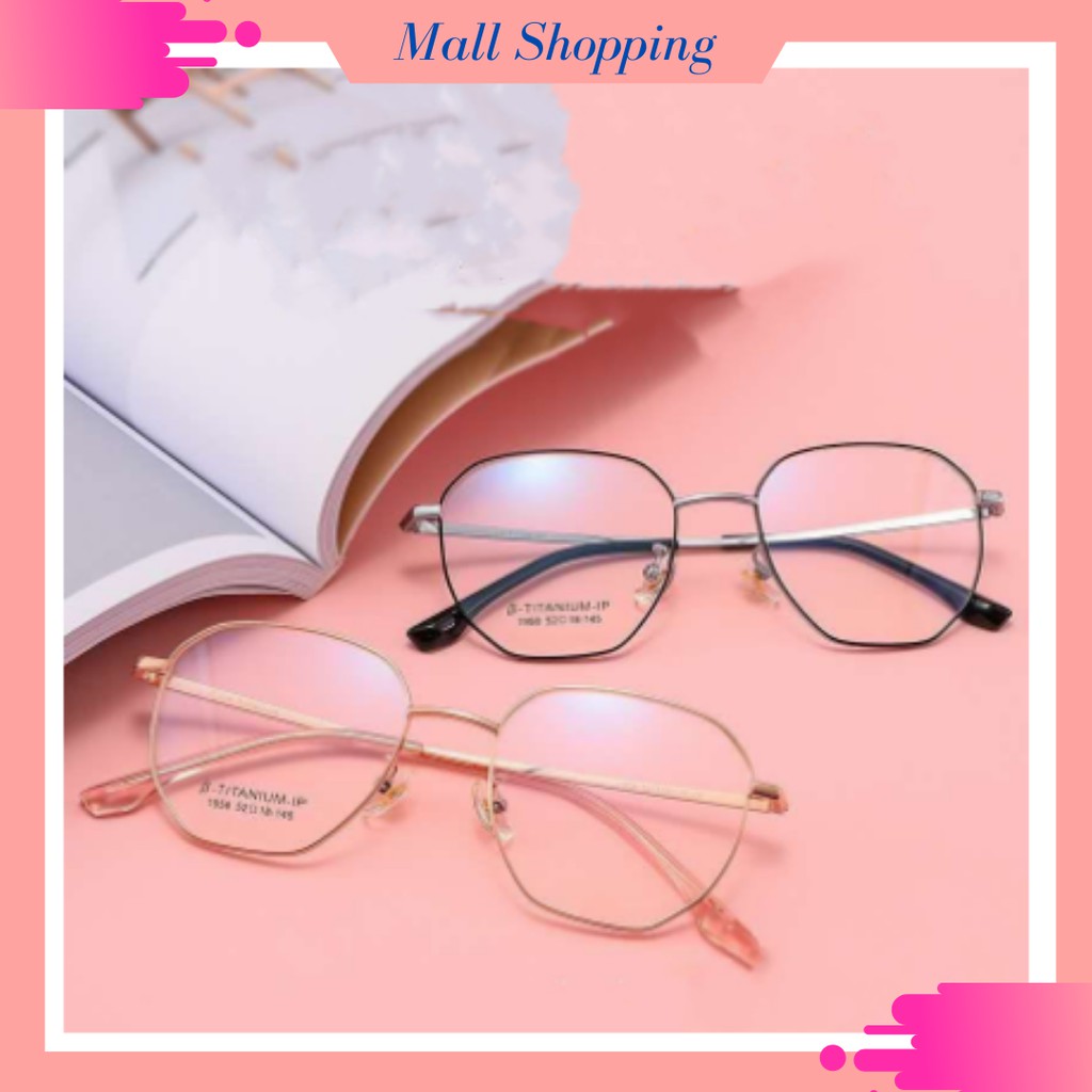 (COD) Kacamata Anti Radiasi  Glassess Metal Gaya Retro Korean Fashion Unisex MALLSHOPPING